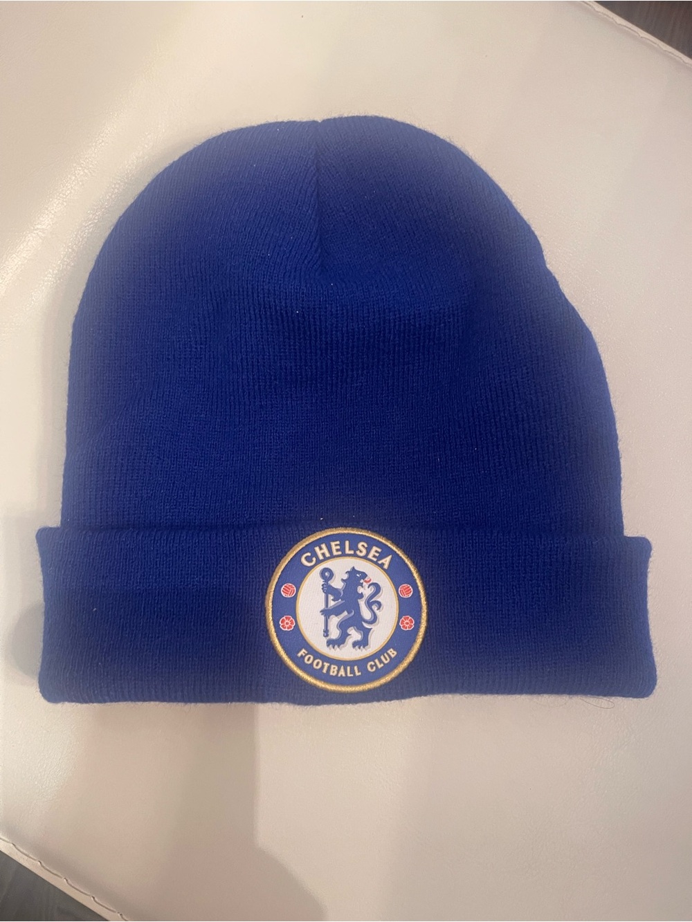 Chelsea FC Official Licensed Beanie Hat Royal Blue Crest One Size soccer